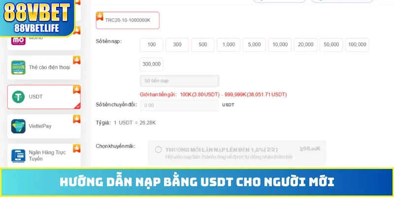 Nạp Tiền 88VBET - Hướng Dẫn Thanh Toán Nhận Ưu Đãi Sốc - ZO99.MOBI